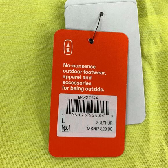 Bass Outdoor Mens Path Performance Logo Short Sleeve T-Shirt Yellow L - Picture 2 of 4